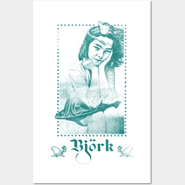 Björk / Vintage Style Aesthetic Fan Art Design Wall Art by DankFutura